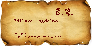 Bögre Magdolna névjegykártya