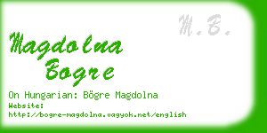 magdolna bogre business card